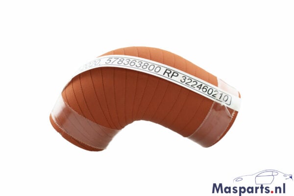 A new Maserati heat exchanger hose with part number 578363800.