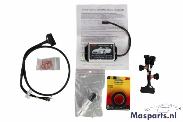 The complete kit for the Maserati Formula Dynamics 4200GT Gransport DBW module